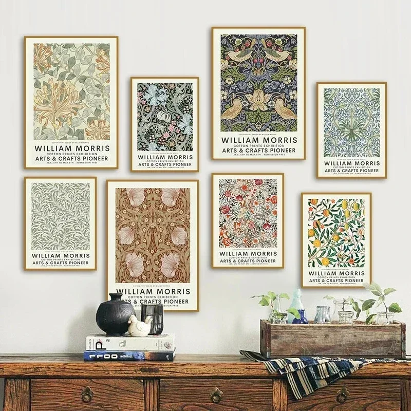 Art Craft William Morris - Affiche de peinture sur toile nordique,