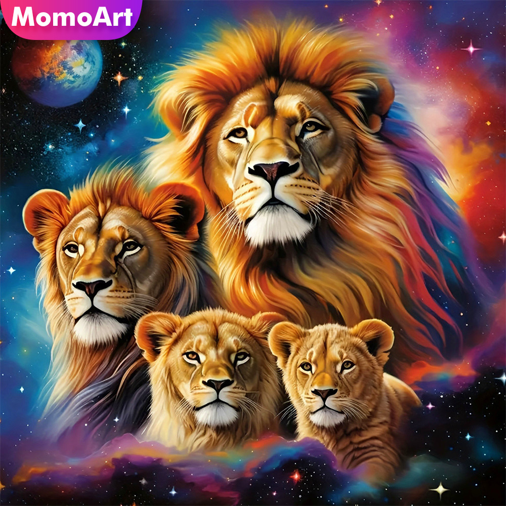 Art Craft Lion - Momoart Peinture Diamant Lions, Image Animale