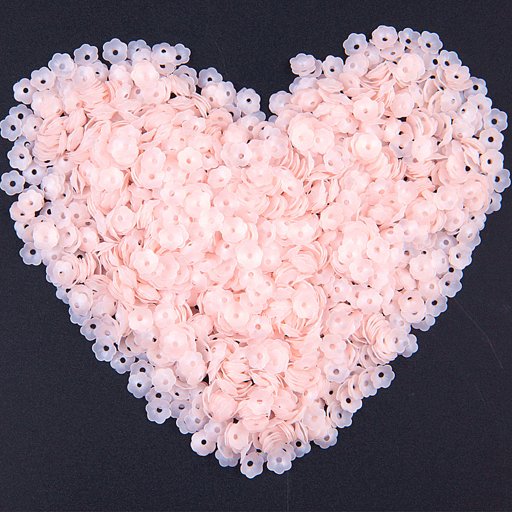 Art Craft Cup - Paillettes de fleurs roses mates 6mm,