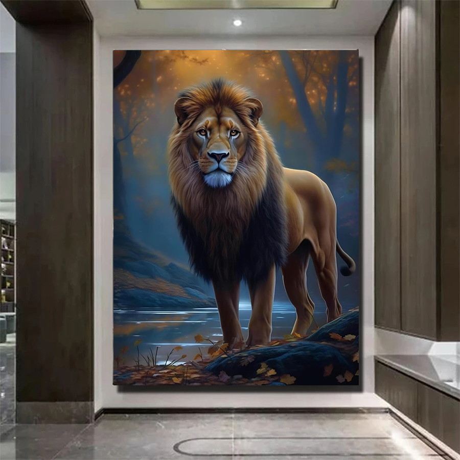 Art Craft Lion - Kit d'art diamant 5D, Animal de
