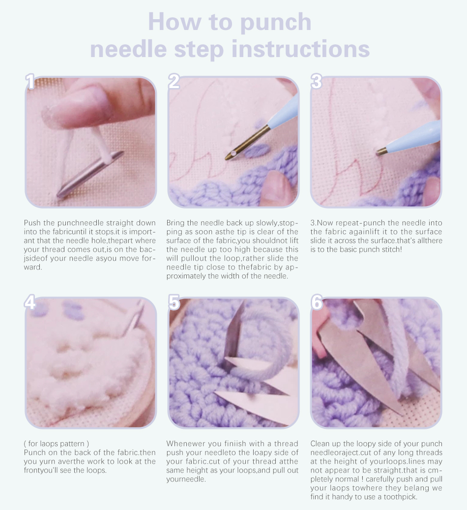 Kit de broderie Punch Needle p - Art Craft Yarn avis et prix